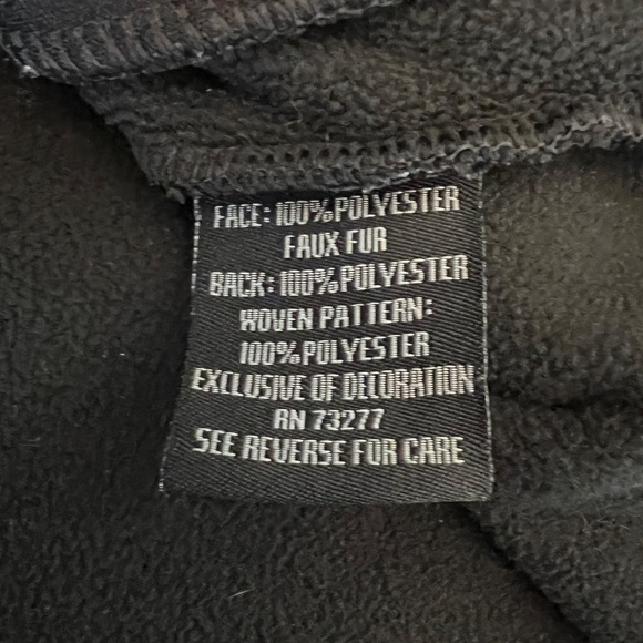 Women's Fila Sport Black Faux Fur Zip Up Jacket, Size Large - Picture 10 of 12